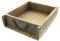 FRANK FLECHTWAREN Dekobox Ziegelform, quadratisch, Holz, Metall, zum Bepflanzen mit Folie ausschlagen Maße: 31 x 26 x 8 cm,