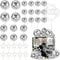 Morofme Disco Balls Cake Decorations - Silver Mirror Balls Cake Toppers 33pcs - Disco Theme Cupcake Picks - Happy Birthday Star Cake Topper for 70s 80s Birthday Dance Party Supplies