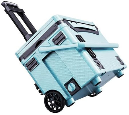 Angelkoffer Toolbox Angelkisten-Set, Trolley, Angelbox Mit Rädern, Versteckte Rückenlehne, Ausziehbare Aufbewahrungsbox, Kann Sitzen, 40 L Werkzeugbox Angelbox