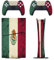 Mexikanische Retro-Flagge, kompatibel mit PS5 Slim Konsole Skin und Controller Digital Edition Skins Set, präzise Passform und einfache Installation