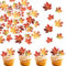 Lot de 48 décorations comestibles en forme de feuilles d'érable pour cupcakes - Décorations de gâteaux sur le thème de l'automne, Thanksgiving, fête prénatale, anniversaire d'enfants