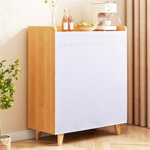 LIVEINU Schrankvorhänge für Küche, Kleiderschrank, Badezimmer, Staubdichter Vorhang für Regale, Wandpaneele, h?ngende Tür, Selbstklebend, Wei? 2