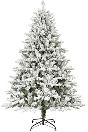 Albero di Natale Monte Fuji con pigne, 270 cm, innevato, 1900 rami