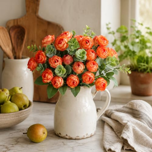 astylishome Faux Flowers Peony Artificial Flowers Flowers Silk Peonies Bouquets Fake Peony Floral Bouquet Wedding Silk Flower for Outdoor Party Table Centerpieces Floral Arrangement DIY Decor 1721