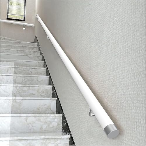 Handläufe für Treppen 30-600cm Holzhandlauf mit Halterungen, Rutschfeste Treppengeländer Stützstange, Gegen die Wand ältere Menschen und Kinder Loft Grab Bar Kit für Indoor Hospital Home (A, 80cm)