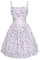SCARLET DARKNESS Mini robe d'été décontractée sans manches à bretelles spaghetti avec poches pour femme, Motif floral violet., L
