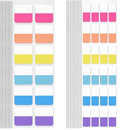 WOLMIK 360 Stück Kleberegisterkarten Seitenmarker Selbstklebend Page Markers Tabs Haftnotizen zum Markieren Beschriften Klebezettel Tabs für Büro, Dokumente, Bücher, Tagebuch, Ordner
