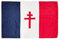 Grand DRAPEAU RESISTANCE FRANÇAISE Exterieur 225x150cm Drapeau Balcon Renforcé et 2 Oeillets Métalliques Drapeau XL (Résistance française, 225x150cm)