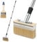 Tefola 2-teilig Flächenstreicher, Lasurpinsel Set, 150cm Terrassenbürste mit Ausziehbarem Griff, 21cm Malerpinsel Wandfarbe, für Farben, Glas, Wände, Decken, Schuppen und Zäun