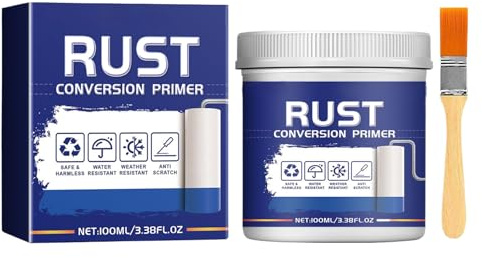 Generico Trasformatore di Ruggine - Trattamento Antiruggine Durevole con Pennello per Manutenzione,per Superfici Acciaio Ferro Alluminio Sottoscocca Auto Ruote Tetto Articoli Casa
