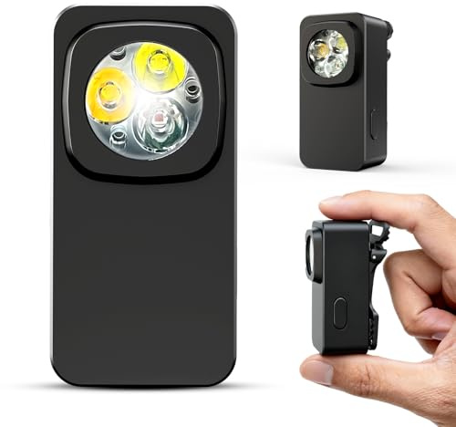 Aqash Linterna EDC Recargable de Clip de Bolsillo 600LM Compacta Conveniente Carga USB C Magnética Portátil para Trabajo Nocturno. Herramienta IPX6 resistente al agua para el día a día, emergencia