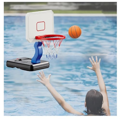 Canestro da basket portatile per piscine, laghi e spiagge, facile da installare e riporre per bambini dai 3 agli 8 anni