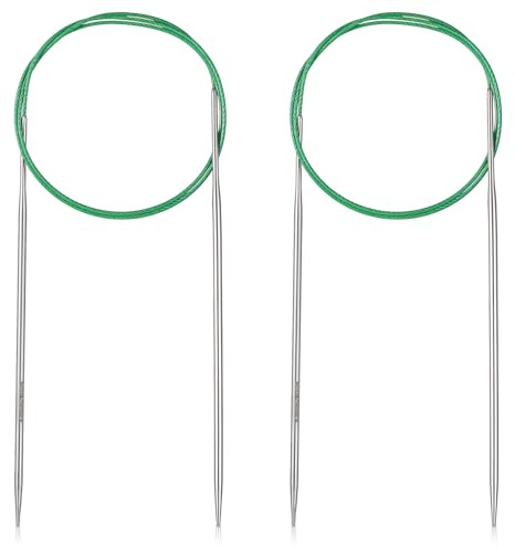 2 Stück Rundstricknadeln, 3 mm Doppelspitzige Rundstricknadeln Stricknadeln Rundstricknadel Aus Edelstahl Mit Flexiblem Kabel Für Dicke Feine Wolle Stricken Socken, Pullover, Handschuhe, Schal