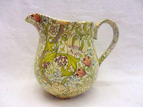 William Morris Golden Lilly Bellied Cream Jug by Heron Cross Pottery.