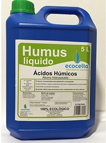 Ecocelta Humus liquido 5 l, Negro, 25x12x50 cm, ZA29