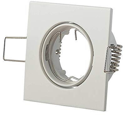 Einbaurahmen für GU11 und MR11 (35mm Leuchtmittel) - Bohrloch 55-60mm Rahmen - für LED und Halogen Leuchtmittel - Einbaustrahler hochwertig verarbeitet | Weiß