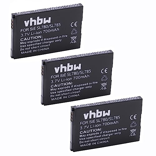 vhbw 3X Akku kompatibel mit Unify OpenStage SL4 Professional, OpenStage SL5, OpenScape SL5 schnurlos Festnetz Telefon (700 mAh, 3,7 V, Li-Ion)