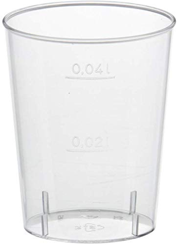 Gastro-Bedarf-Gutheil 1000 Mehrwegbecher Schnapsgläser 2-4 cl Plastikbecher Medizinbecher Schnapsbecher recycelbar