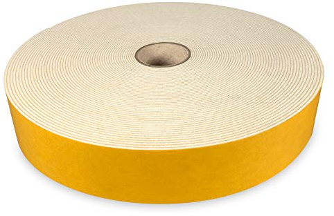 The Felt Store Filzband selbstklebend 40 mm breit, 1,5 mm dick, 20m lang, weiß - vielseitiger Filzstreifen - Ideal als Dichtungsband für Fenster und Türen oder als Klapperschutz
