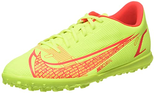 Nike Unisex Vapor 14 Club TF Soccer Shoe, Volt/Bright Crimson, 44.5 EU