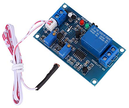 Fotowiderstandssensor Relaismodul, Lichtsteuerschalter Relais, Lichtsteuerungsschalter einstellbare Verzögerung Fotowiderstand Relaismodul Lichterkennungssensor mit Kabel(DC 5V)