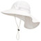SEYUFN Bébé Chapeau de Soleil Fille Garçon Chapeau de Cou Protection Enfants Chapeaux de Seau Respirant Bébé Fille Chapeau de Plage Chapeaux d'été pour Tout-Petits (S (6-24 Mois), A-Blanc)