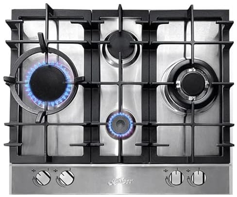 Kaiser Grand Chef Turbo Gas Hob | 60cm Stainless Steel Gas-Powered 4 Burner Cooktop
