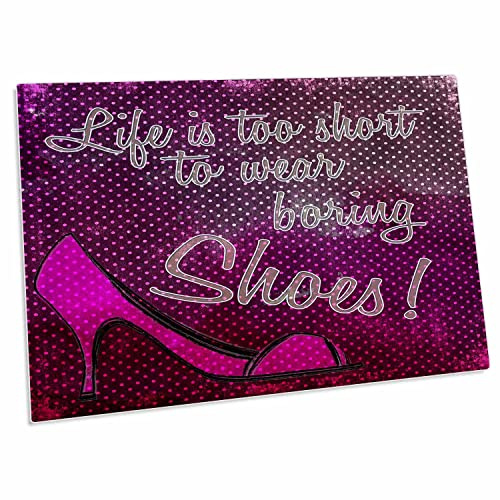 3dRose Funny Typography Art Life is Too Short to wear Boring... - Desk Pad Place Mats (dpd-264849-1)