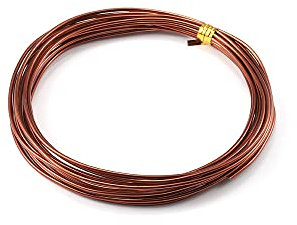 10m Basteldraht 1.5mm, Aluminium Craft Draht Blumendraht Aluminiumdraht Dekodraht Bindedraht für Blumengestecke, DIY Handwerk Dekorieren Schmuck Kranzherstellung, Schmuckdraht zum Basteln,Bronze