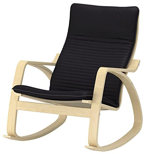 Ikea POÄNG Schaukelstuhl Birkenfurnier / Knisa schwarz
