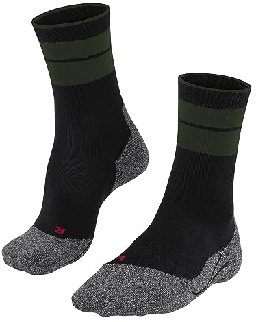 FALKE Damen Wandersocken TK Stabilizing W SO Wolle antiblasen dick 1 Paar, Schwarz (Black 3007), 39-40