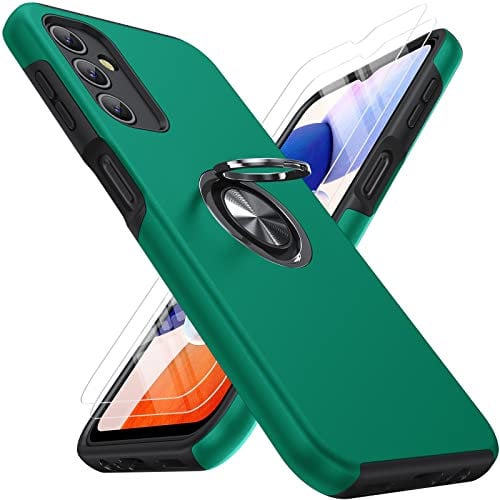 AOUIA für Samsung Galaxy A14 Hülle mit 2 Stück Schutzfolie, 360 ° Drehbare Ständer, Sturzschutz, Stoßfestes Hülle für Samsung Galaxy A14 5G/4G,