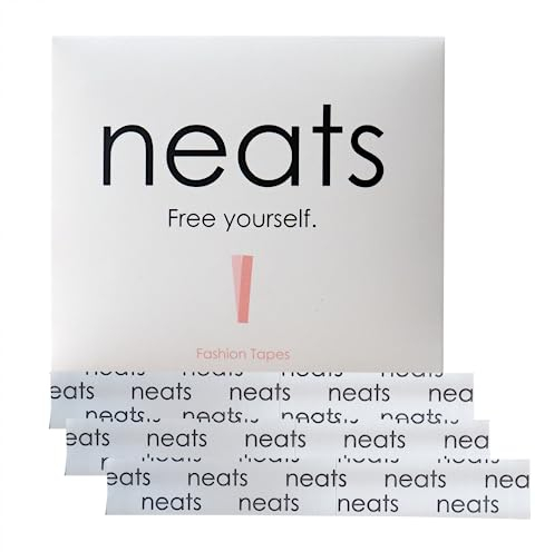 NEATS Fashion Tape, 48 doppelseitige Streifen für Kleidung und Körper, transparentes Klebeband, hautfreundlich, Transparent