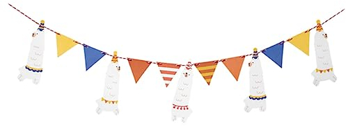 WHAMVOX Lama Banner Geburtstagsparty Girlande Tierdeko Dekoration Für Kinderzimmer Partyzubehör Wimpelkette Zum Aufhängen