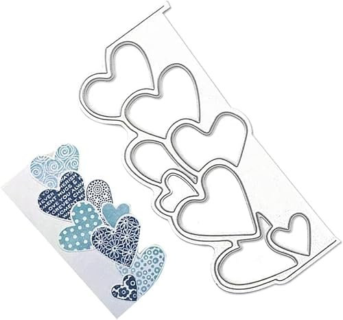 Herz-Bordüre-Form, Hohlrahmen, Metall-Stanzformen für Kartenherstellung, Stanzschablonen für DIY, Scrapbooking, Fotoalbum, Papier, dekoratives Handwerk für Grußkarten, Einladungen,