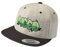 (A) Cap Herren Flexfit Snapback : Weed - Kappe Herren & Damen Baseball Cap Männer Jugendliche (Heather-Grey/Black - One Size)