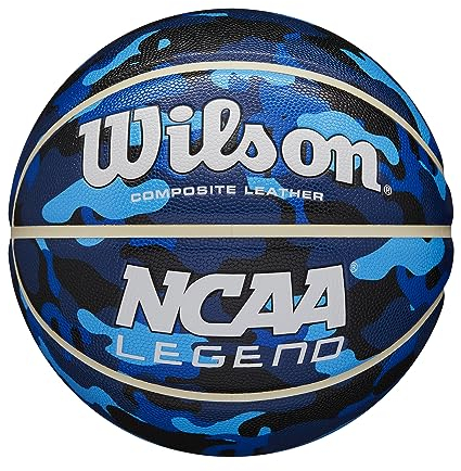 WILSON NCAA Legend Basketball für drinnen und draußen, Blau, Camouflage, Größe 17,8–74,9 cm