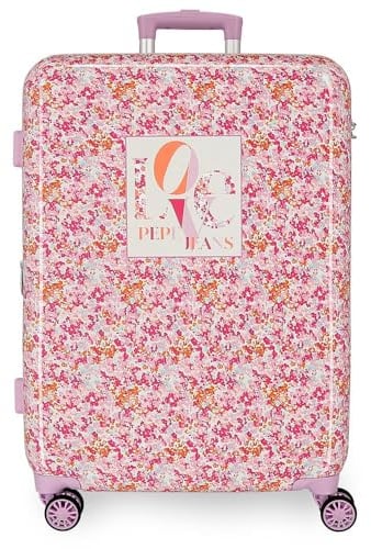 Pepe Jeans Sandra Schulrucksack, rosa, Verstellbare Schulterriemen für bequemes Tragen, Verschiedene Fächer, von Joumma Bags