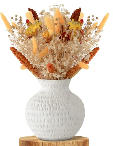 SPRINGSY Trockenblumen Deko - 50 Stück Pampasgras Getrocknet - Eleganter Trockenblumenstrauß für Vasen - Dried Flowers, Deko Blumen Ideal für Boho Wohnzimmer & Hochzeit
