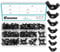 Cimeton 135PCS Flügelmuttern Sortiment Kits Kohlenstoffstahl M3 M4 M5 M6 M8 M10 M12 Schwarze Schmetterlingsmutter Flügelmuttern Befestigungselemente Flügelmuttern Hand Twist befestigen Ohr