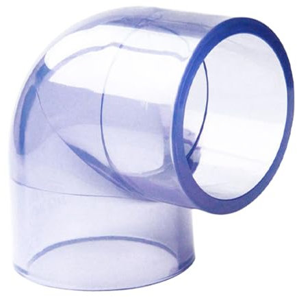 Codo de tubería de PVC Transparente, Codo de 90 Grados de 50 mm/2 Pulgadas de 90 Grados, Accesorios de tubería de PVC de 2 vías, Conectores de tubería PVC portátiles para DIY PVC Shelf Garden Support