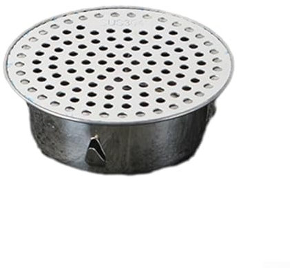 EpheyFIF Bodenablauf aus Edelstahl für Badezimmer, effiziente Entwässerungslösung mit Dachbodenablauf, runde Bodenablaufabdeckung mit feinem Loch (90 Rohre)