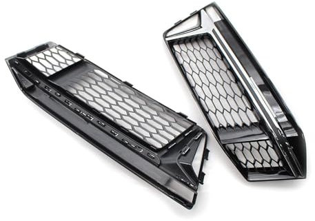 ZMXRF Auto Frontstoßstange Nebelscheinwerfer Gitter Abdeckung für Audi S4 A4 B9 S-LINE 16-18,Stoßstange Grill Kühlergrill Lampenabdeckung Stoßfänger Grillgitter Blende