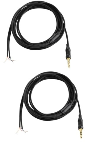 CAXUSD 2pcs Replacement Cable for Headphones DIY Wire Tpe Insulation for Earphone Repair Use in Home Studio