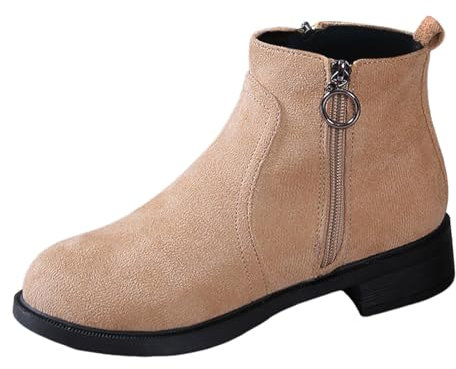 Stivali per Polpacci grossi Stivaletti Bassi Donna Stivali Texani Donna Estivi Pelle Stivali Donna Texani Stivaletti Donna Tacco Basso Stivaletto Donna Moto Stivali Texani Texani Beige