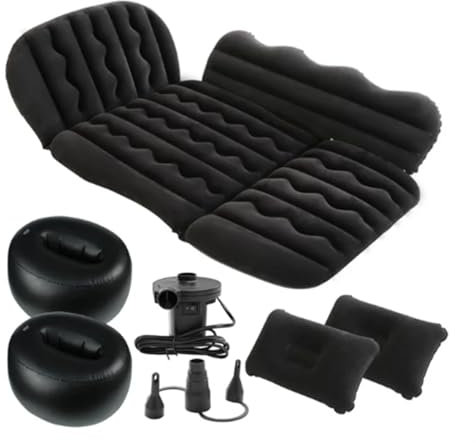 WJFTODAY Auto-Luftmatratzen, 170 x 75 cm, Auto-Luftmatratze, multifunktionale aufblasbareatze für den Außenbereich, Auto-Reisebett, Autozubehör, aufblasbares Autobett, Luftbett, Autozubehör (schwarz)