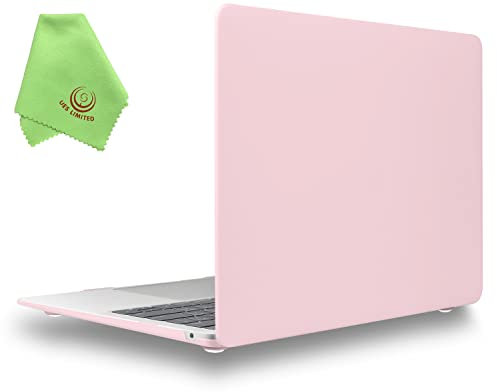 UESWILL Funda compatible con MacBook Air M1 de 13 pulgadas A2337 A2179 A1932 versión 2021 2020 2019 2018 con pantalla Retina Touch ID, funda rígida mate, cuarzo rosa