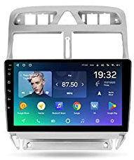 Radio estéreo para coche Android 10 de doble DIN para Peugeot 307 1 2001-2008, radio multimedia para coche con conexión y reproducción, Bluetooth, navegación por satélite, GPS, compatible con salida R