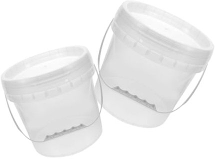 DOITOOL Farbeimer Aus Kunststoff Runder Deckelgriff Leichte Mehrzweckaufbewahrung Für Den Heimgebrauch