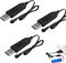 3PCS RC USB Battery Charger with SM-2P Connector Plug 3.7V Battery Charger Cable USB Compatible 3.7V USB Charger Cable for Nicd/Nimh/Lipo Batteries with Led Indicator for RC Car Child Toy Car